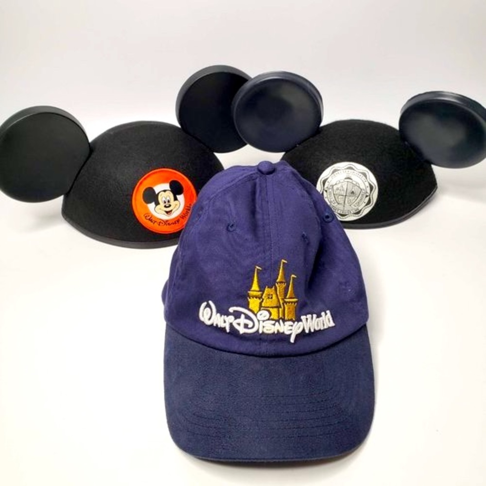 Walt Disney Bundle of 3 Mickey Ears Caps‎ and Hat